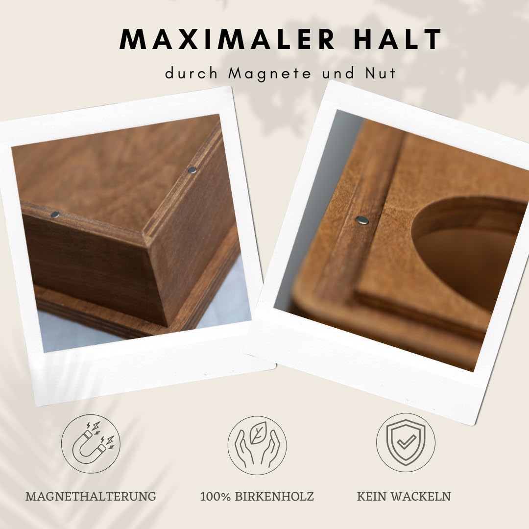 ALL IN ONE Couchbox mit 4 Glasschalen | Couchbar Snackbox personalisiert | Snackbar für die Couch | Couch Tablett mit Getränkehalter | Sofabar | Couch Butler für Kaffeetassen und Weingläser