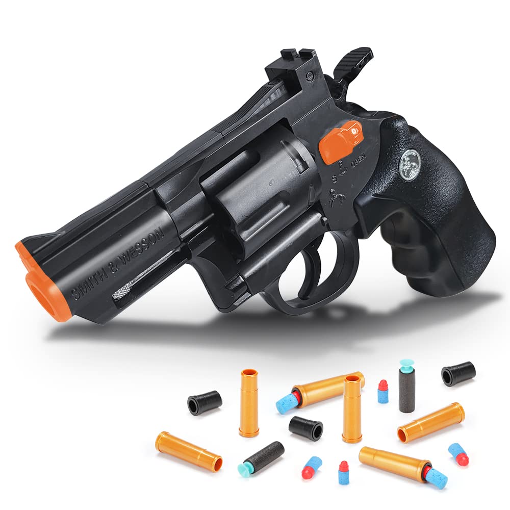 Revolver EVA Soft Foam Ejection Toy Blaster, Shooting with Foam Darts