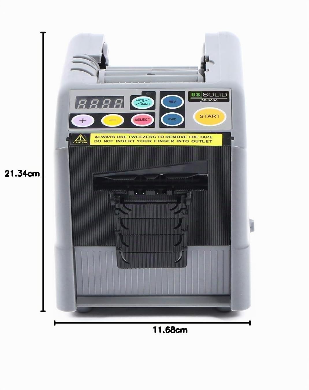 U.S. Solid Automático Dispensador de Cinta JF-3000, Máquina Eléctrica de Corte, Ancho 6-60 mm, Longitud 5-999 mm