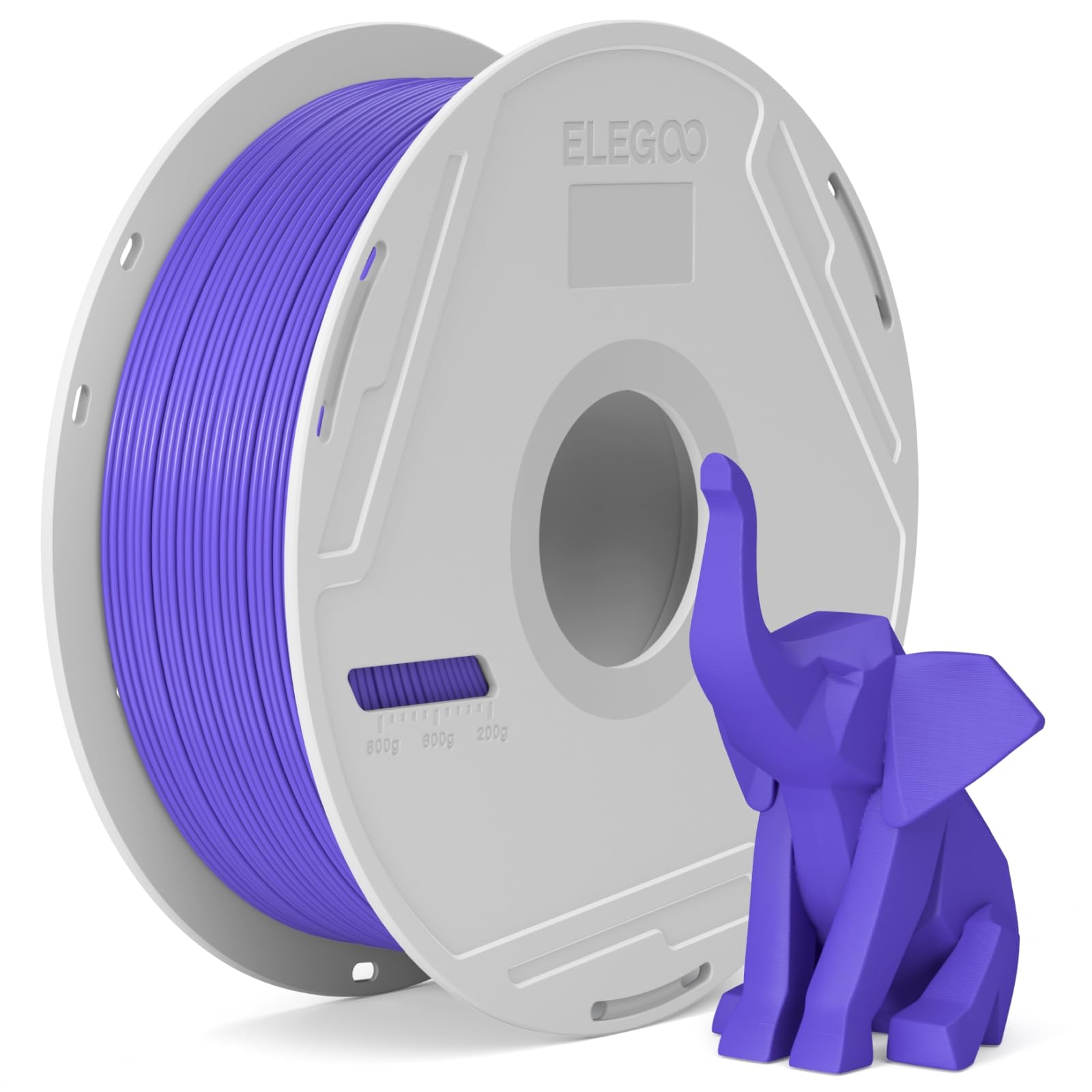 ELEGOO PLA Basic Filament with Reusable Spool Purple 1KG, 1.75mm PLA 3D Printing Filament 2.2lbs High Dimensional Accuracy, Easy Installation