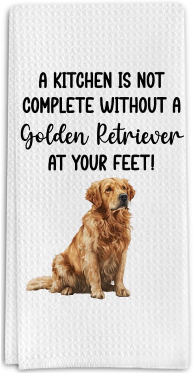 Golden Retriever Gifts Kitchen Towels for Dog Lover, Dog Gifts Decorative Towels for Bar Kitchen Bathroom