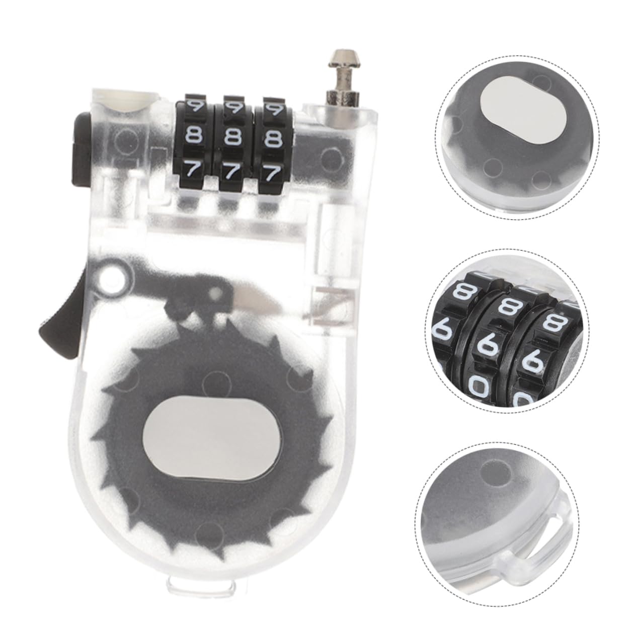 Milisten 3 Ensembles Serrure Antivol Clé Snowboard Chaussure De Ski Bike Lock Locks Serrure Rétractable Antivols De Sécurité Vtt Verrouillage Serrures De Scooter Métal 3 Pièces * 3