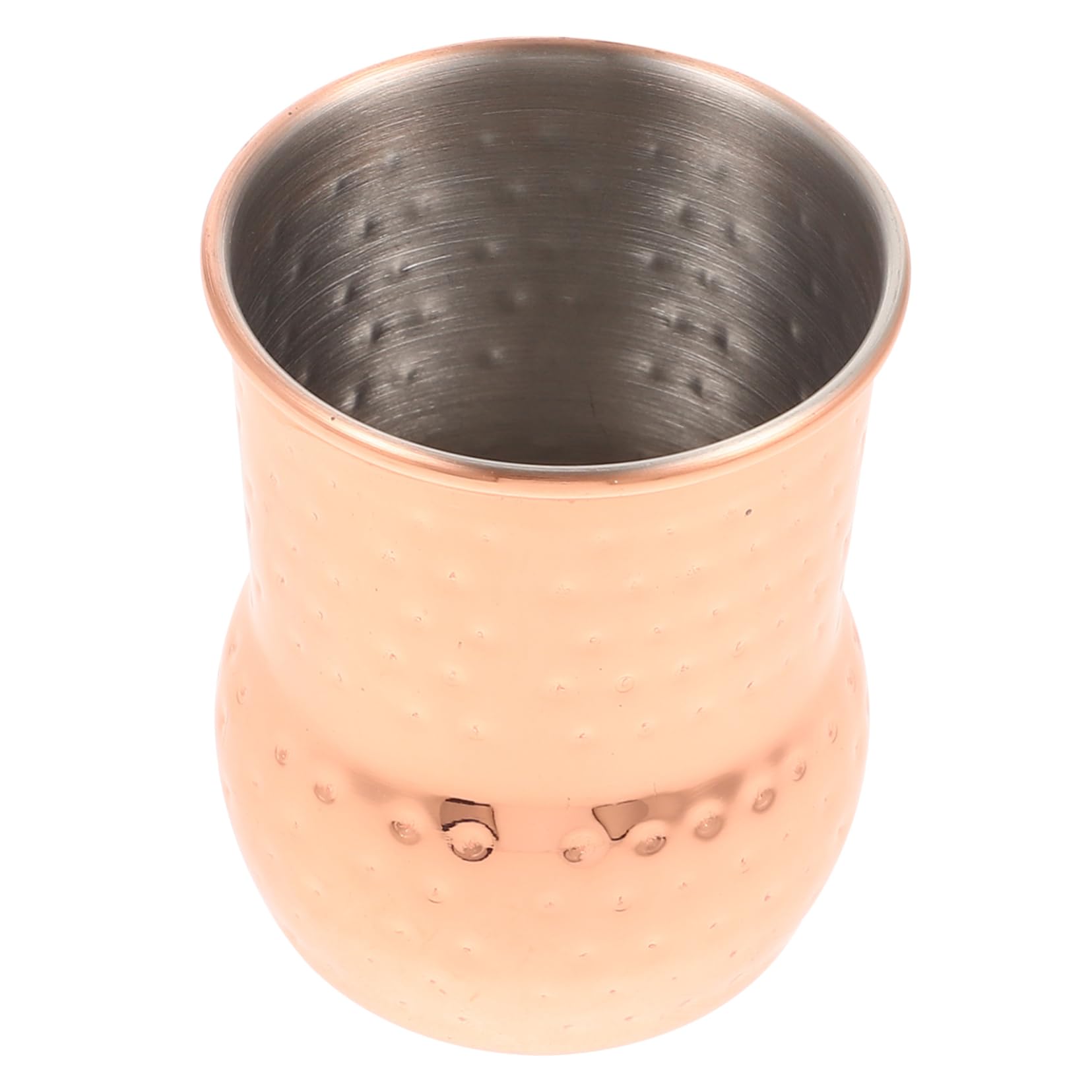 PRETYZOOM Rose Gold Cocktail Glasses Multi-function Drink Cup Stainless Steel Home Bar Accessory