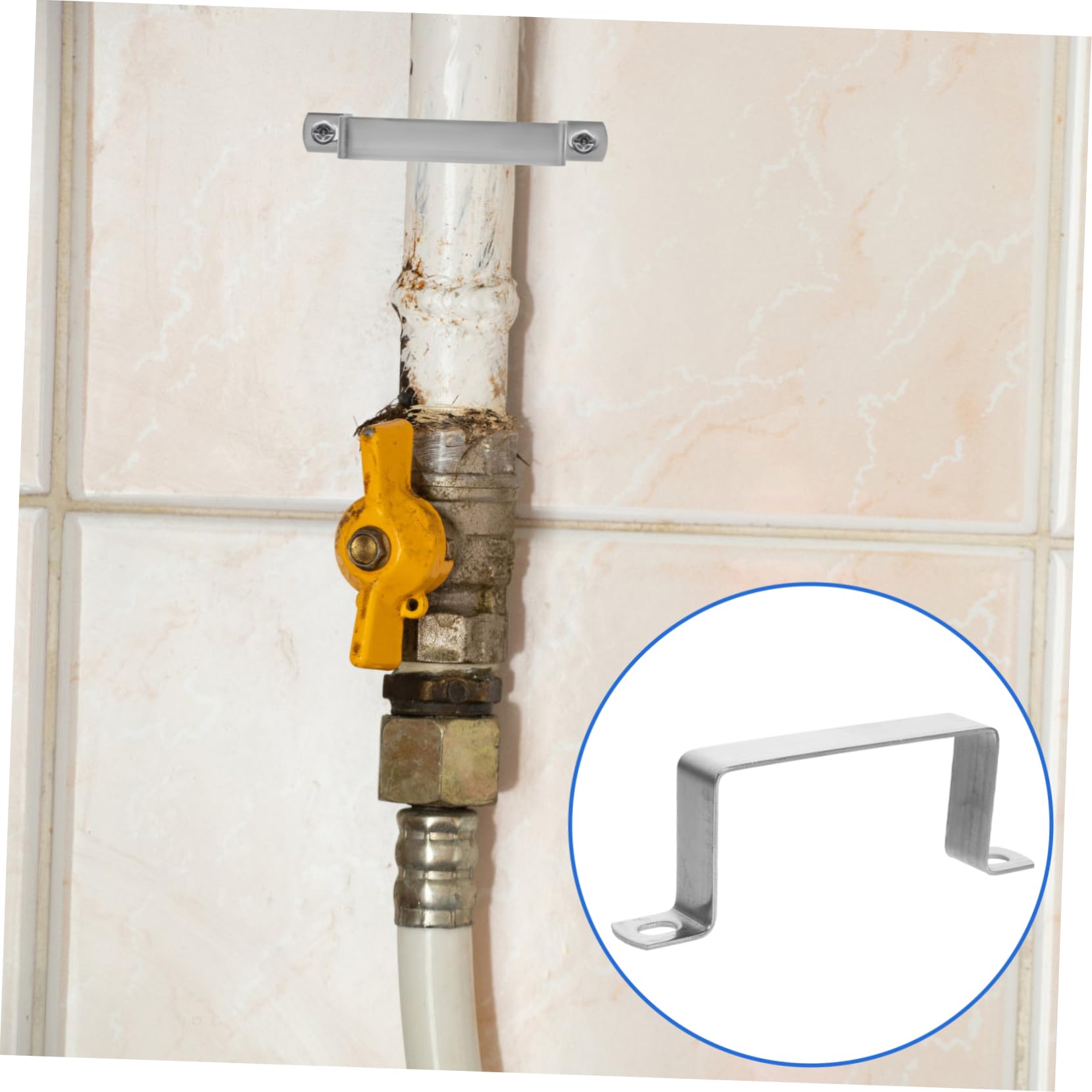 Angoily 10 Set Fibbia A Tubo Quadrato Coperture Di Ventilazione Morsetto Da Laboratorio Morsetto C Parapetto Balaustrone Base Di Appoggio Supporti Acciaio Inossidabile Silver 4 Pezzi * 10
