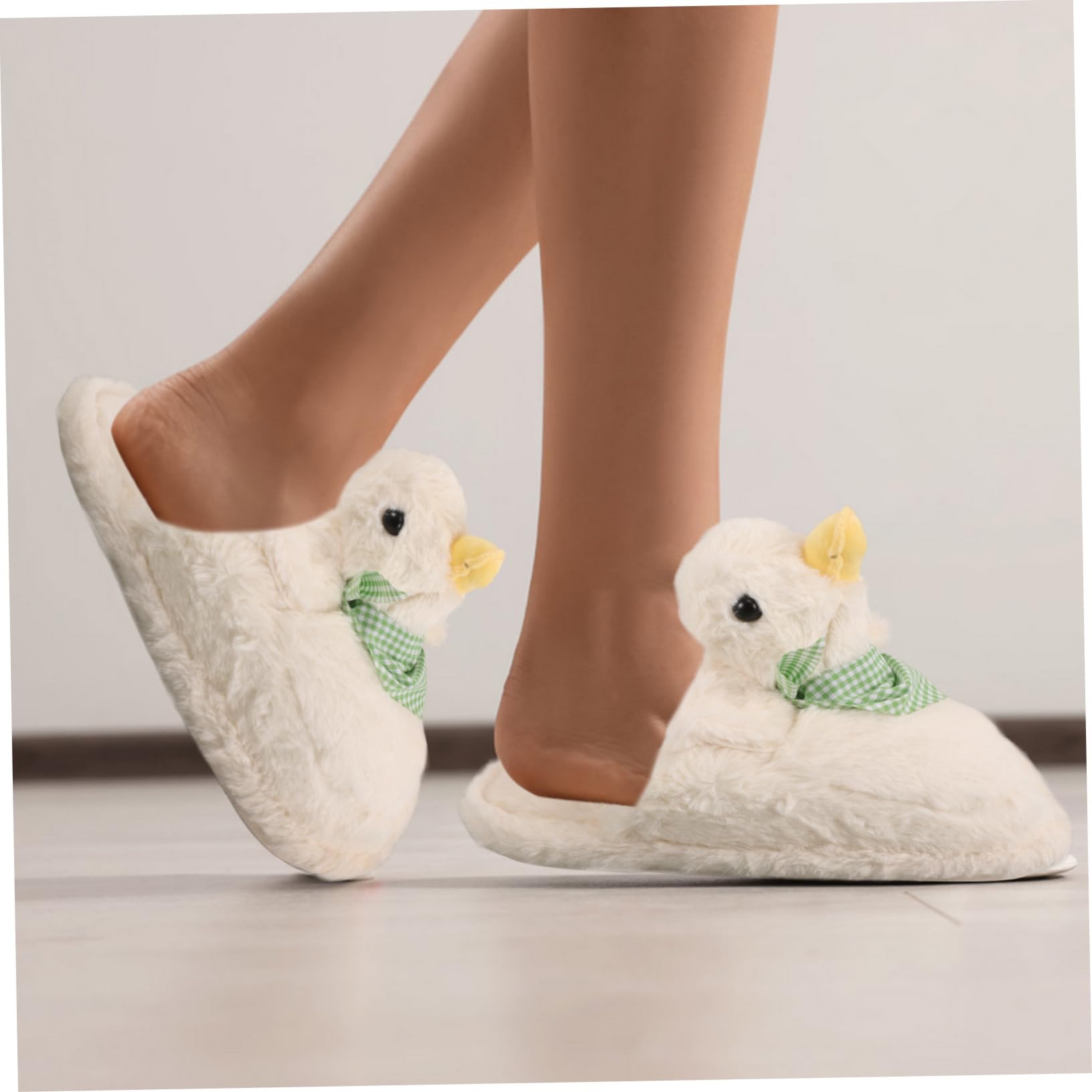 Zapatillas De Pato De Dibujos Animados Pantuflas Con Forma De Pato Zapatillas Antideslizantes Zapatilla De Felpa De Dibujos Animados Zapatilla Peluda Caucho