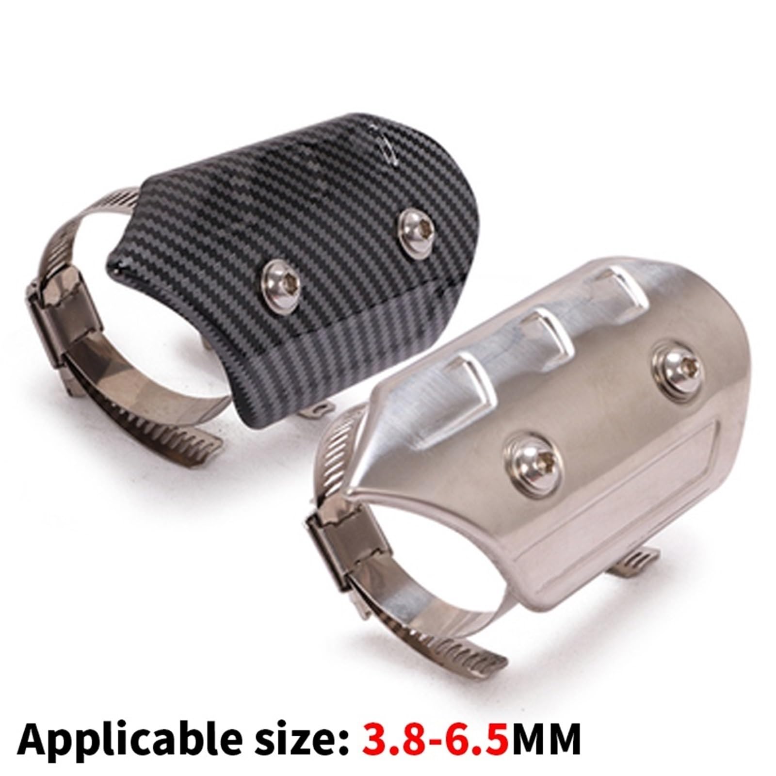 Osłona termiczna Osłona termiczna rury wydechowej motocykla, osłona z włókna węglowego, izolacja termiczna, tłumik chroniący przed oparzeniami, 3,8 mm do 4,5 mm(D)