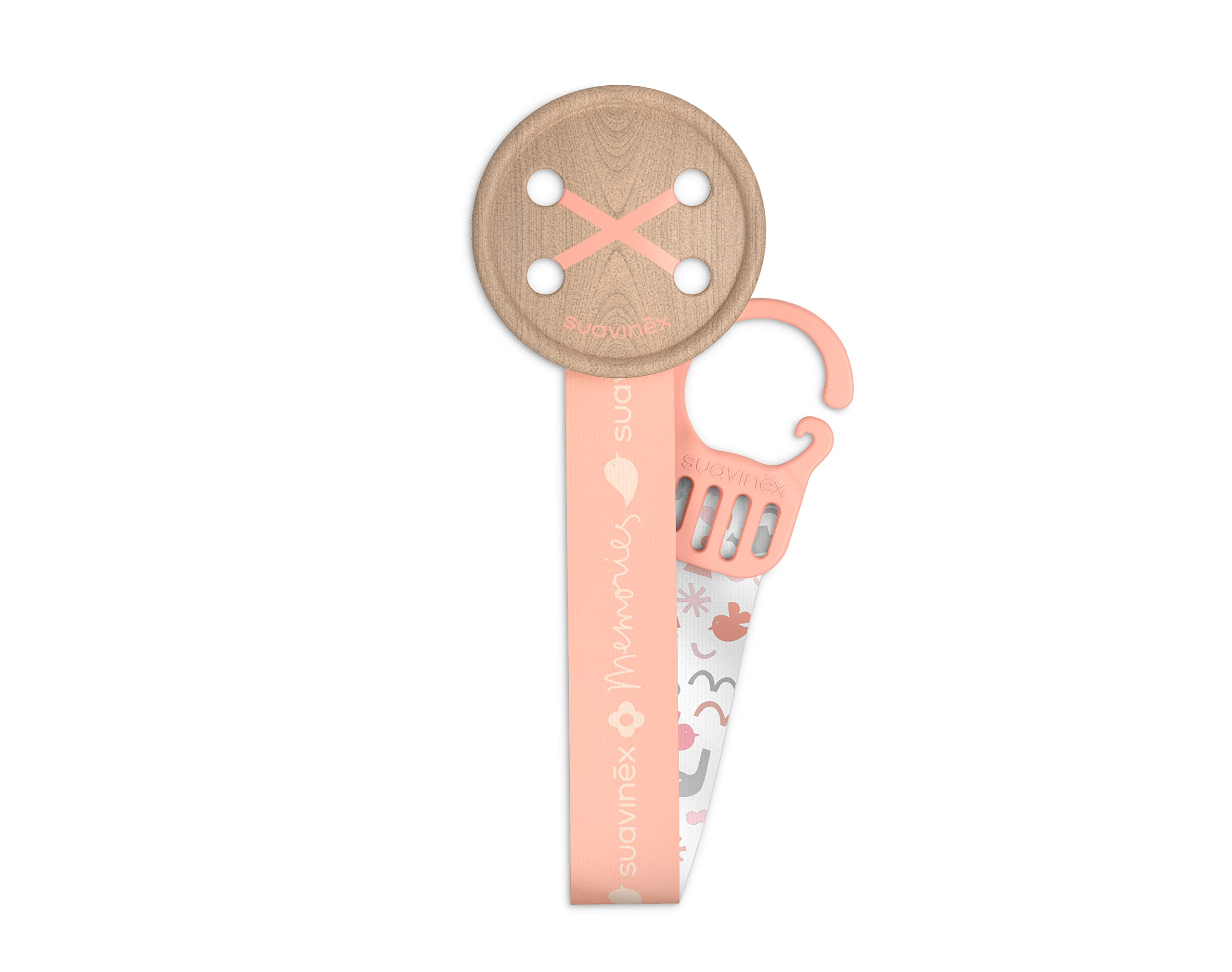 Suavinex3171169 Memories Soother Clip with Ribbon, Pink