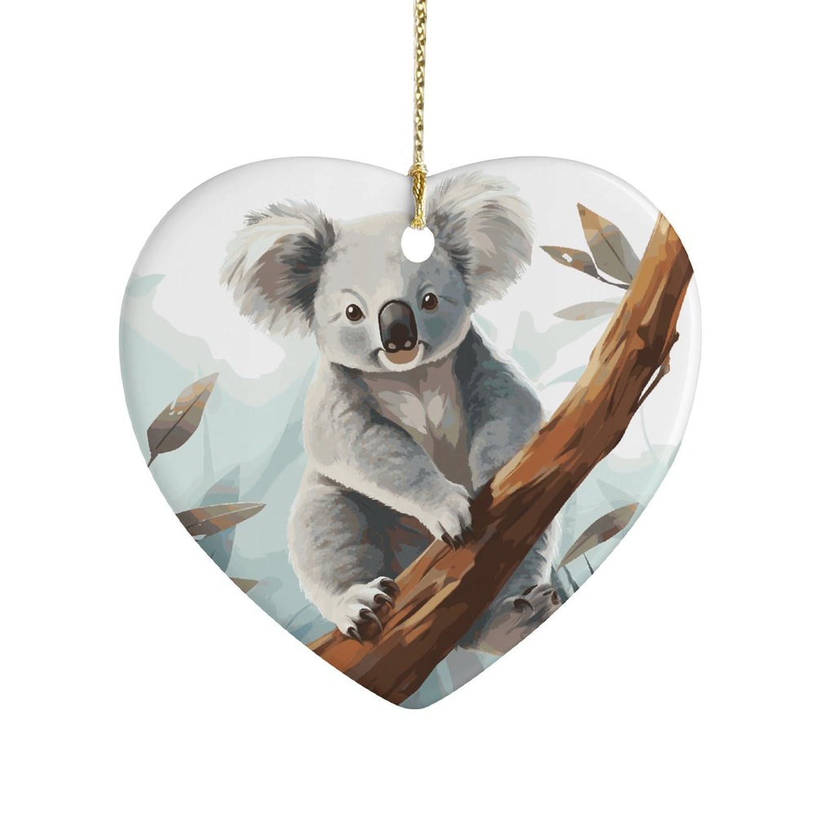Fekiloot Style Koala And Butterfly Ceramic Ornament Home Decor Keepsake