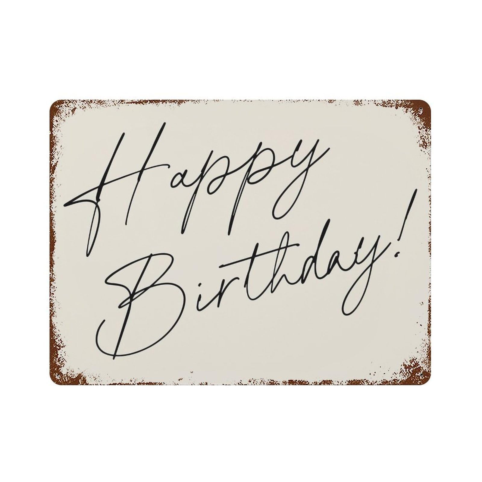xiaoxiaoshen Happy Birthday Sign Wall Decor Art Metal Tin Poster Modern Home Decor Art Home Bar Shop Decorations Vintage Sign 30x40cm