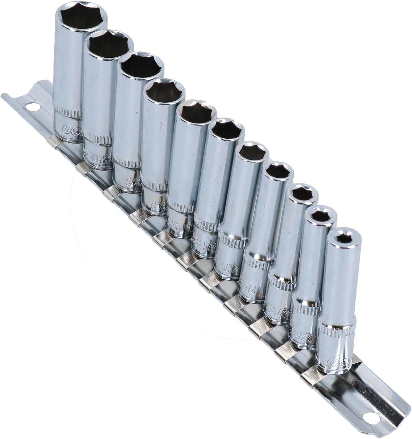 1/4" Drive Double Deep Imperial SAE AF 6 Sided Sockets 5/32" - 1/2" 11pc Set