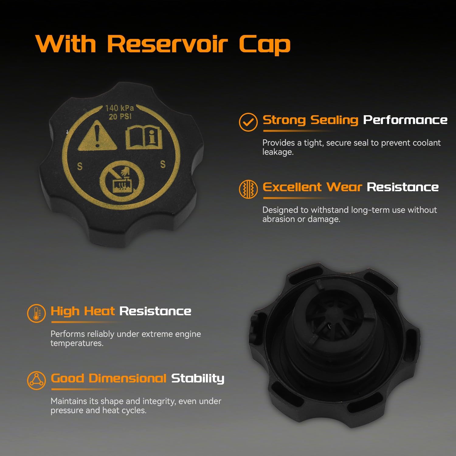 Engine Coolant Recovery Reservoir Tank with cap for Buick LaCrosse Regal Sportback TourX for Cadillac XT4 XT5 XT6 for Chevy Blazer Equinox Malibu for GMC Acadia Terrain 2016-2021