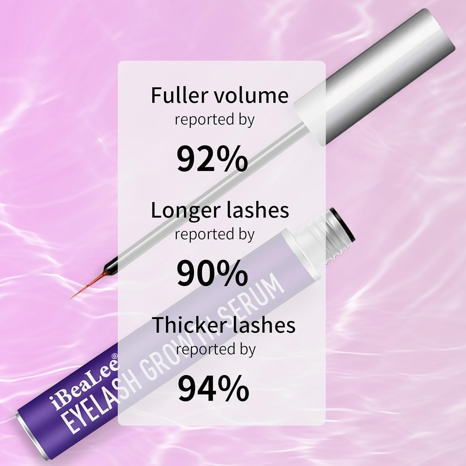 Lash Serum for Eyelash Growth Natural & Vegan Eyelash Growth Serum for Longer, Thicker, Fuller Lashes Nourishing & Conditioning Formula - 8ml - Image 2