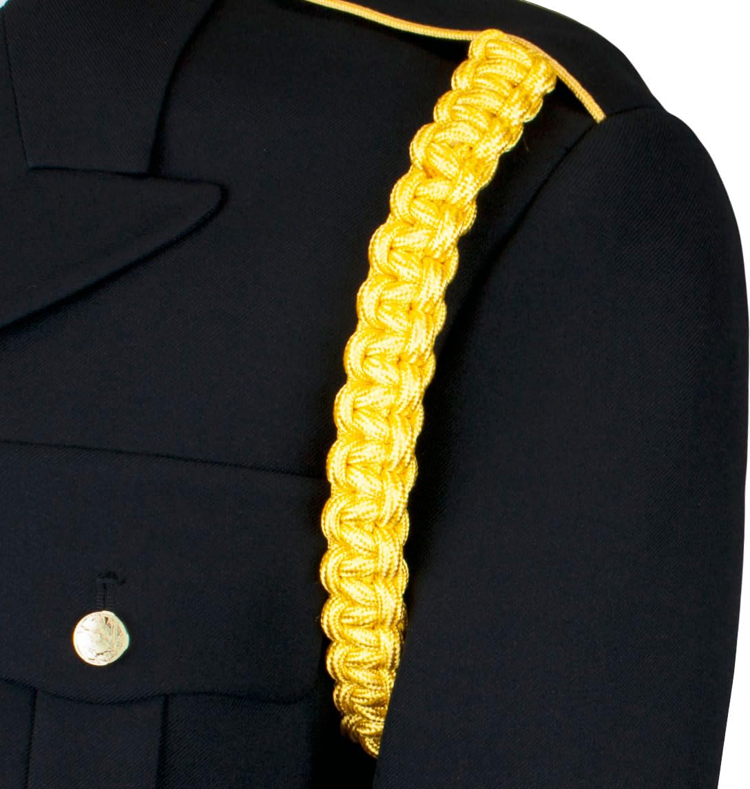 Single Braid One Color Shoulder Cord No Tip (Yellow)