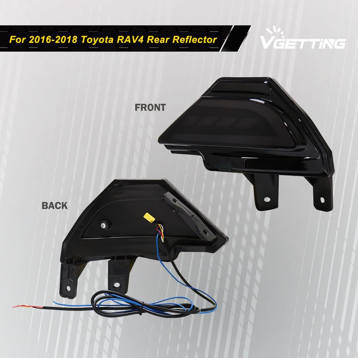 Rear Bumper Reflector Lights For Toyota RAV4 2016 2017 2018 Tail light Brake Light For RAV4 Replacement LED Rear Fog Lamp with Turn Signal Reverse Light