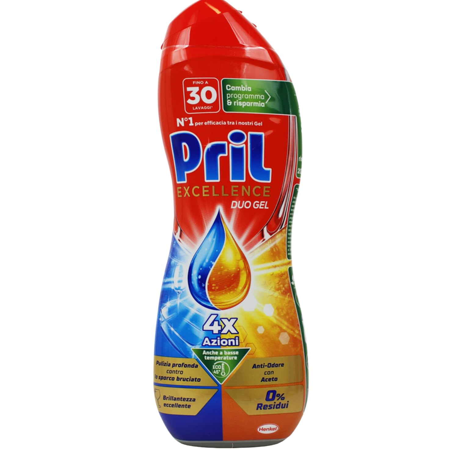 Gel lavastoviglie sgrassatore attivo doppia azione – 540 ml kit con Spugna Brandizzata SPESA & RISPARMIO Inclusa – Variazioni 4/8/12 Pezzi (8)
