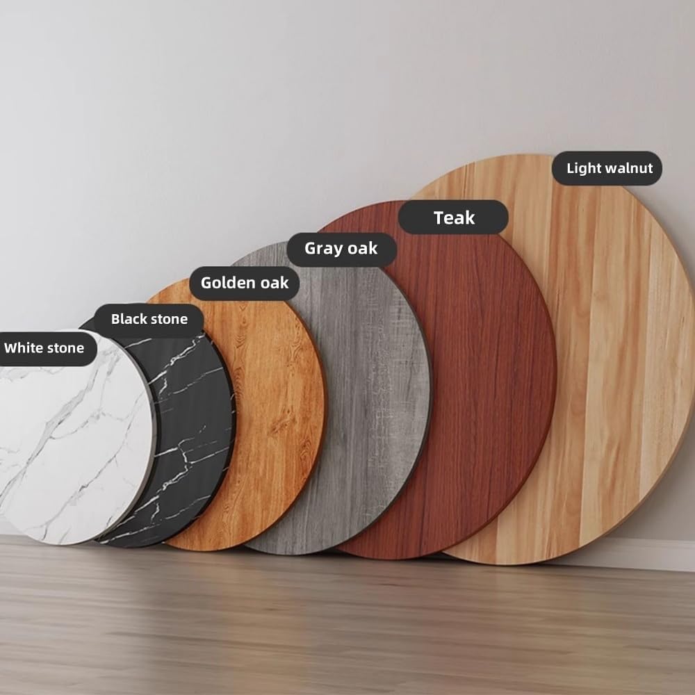 Solid Wood Round Dining Table Top 20" 24" 32" 36" - Smooth Light Walnut Circle Tabletop Protector for Dining Room, Kitchen, and Restaurant Use.