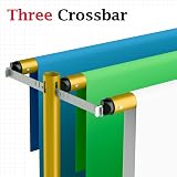 EMART Backdrop Stand Heavy Duty 3mx3m Three Crossbar Pipe and Drape Background Support Kit, Adjustable Metal Frame for Wedding, Birthday, Party Decorations - Gold - 2