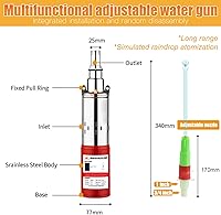 Vista 4 de Bomba sumergible de pozo profundo de 12 V solar CC 250 W kits de bomba de agua eléctrica con bomba de tornillo de salida de 1 pulgada de elevación
