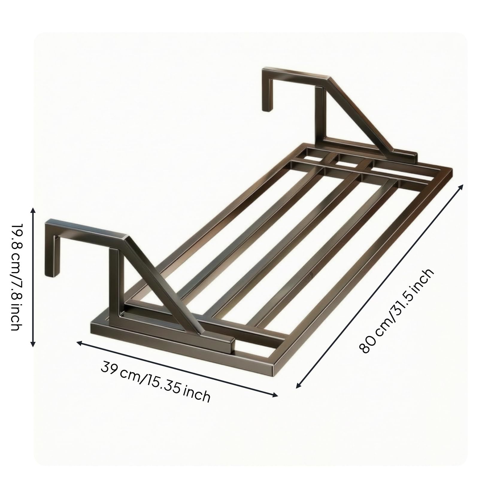 Mensola per da Finestra | Struttura di Supporto Rialzata, Amaca da Finestra per, Basso Profilo, Balcone, 80 Cm