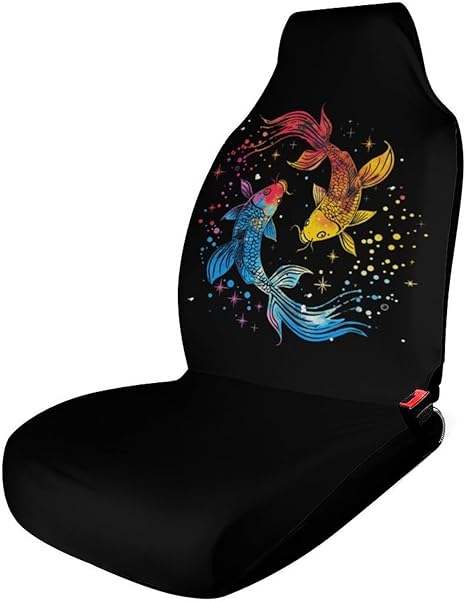 Pisces Zodiac Constellation Car Seat Covers Universal Auto Front Seats Protector Interior Accessories for Car Truck 1PCS