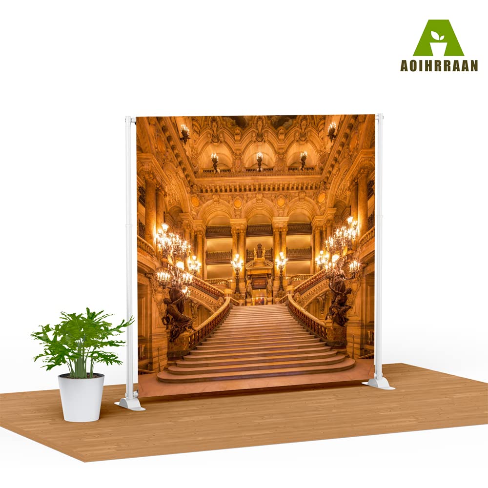 Aoihrraan 2x2m Lusso Palazzo Rosso Tappeto Sfondo Bianco Scultura