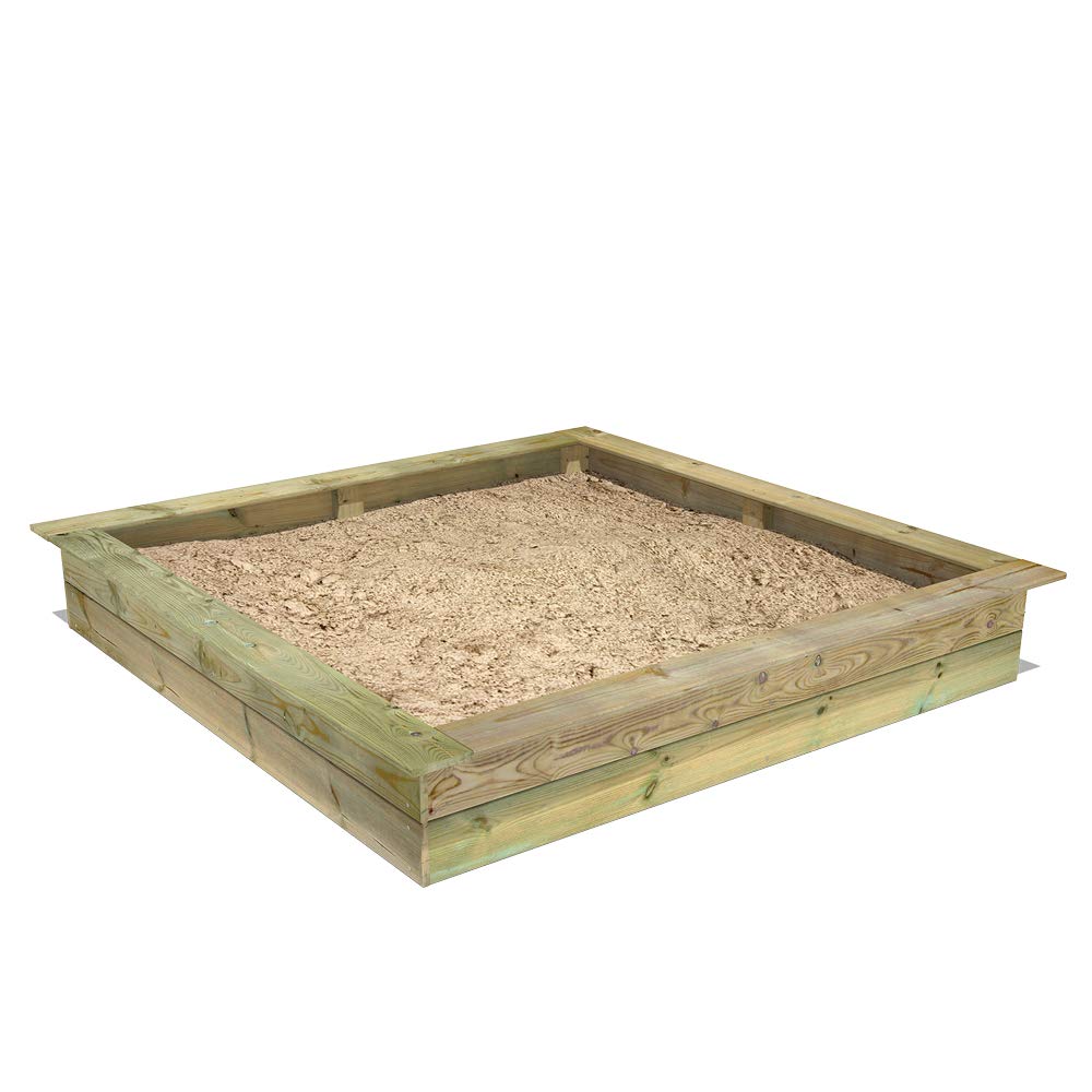 WICKEY Sandkasten King Kong Sandkasten mit Deckel aus Holz - 195 x 195 cm