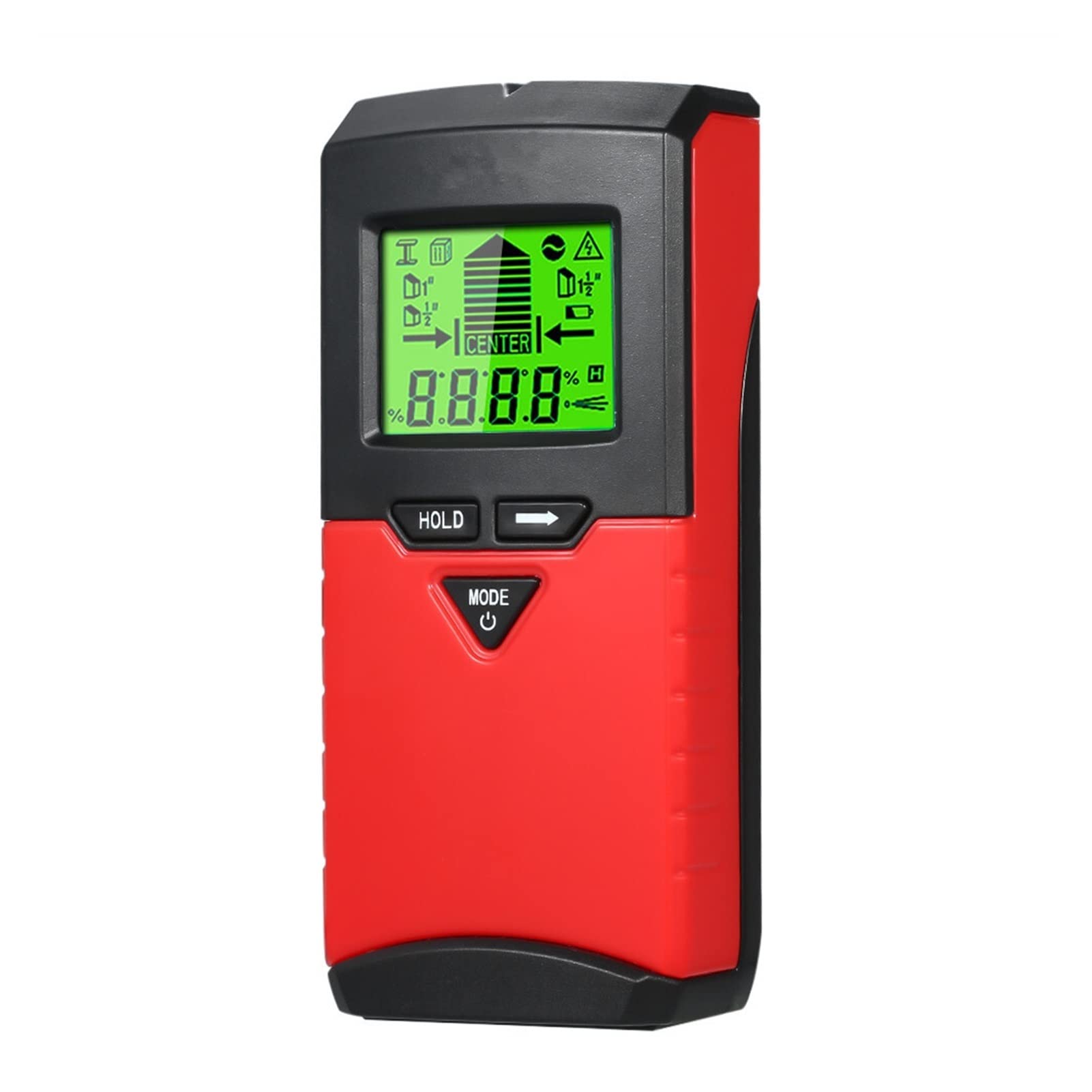 Detector de metales para adultos y niños Detector de metales, un escáner de pared 6-IN-1 actualizado, con 5 modos de escaneo y un nivel digital que escanea tachuelas, metal, cables de CA, madera y LCD