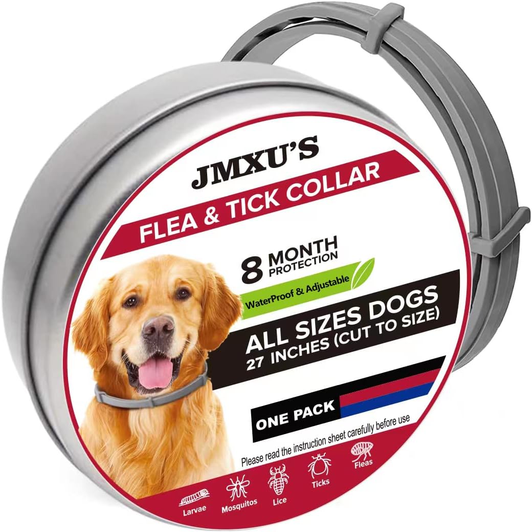 Flea and Tick Collar for Dogs, Flea and Tick Prevention for Dog, 27 Inch, 8 Month Protection, 1 Pack : Pet Supplies