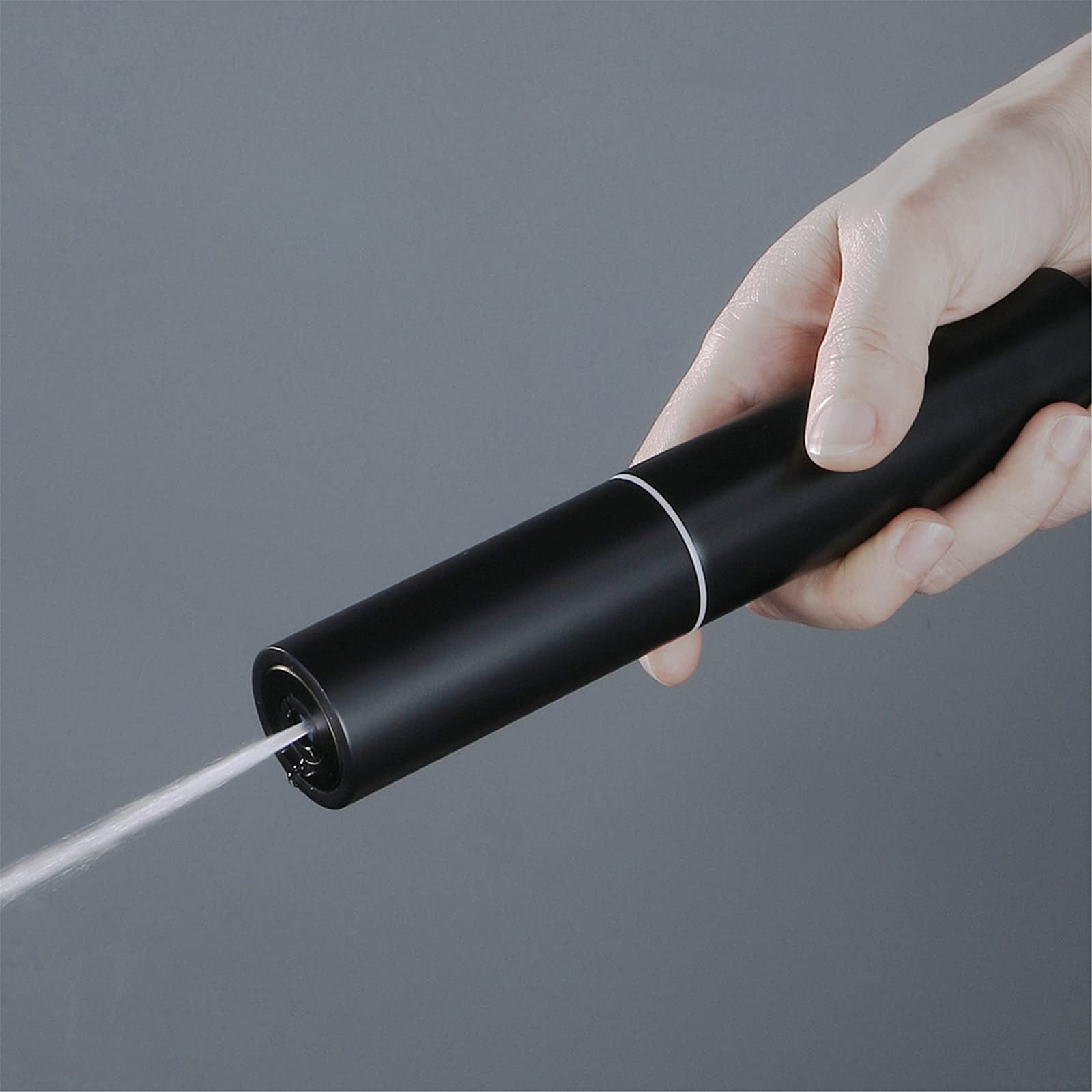 Soffione Doccia, Doccetta Ad Alta Pressione in Ottone Massiccio con 2 Funzioni Soffione Doccia Nero Opaco con Palmare con Flessibile Doccia da 1,5 M E Base in Metallo