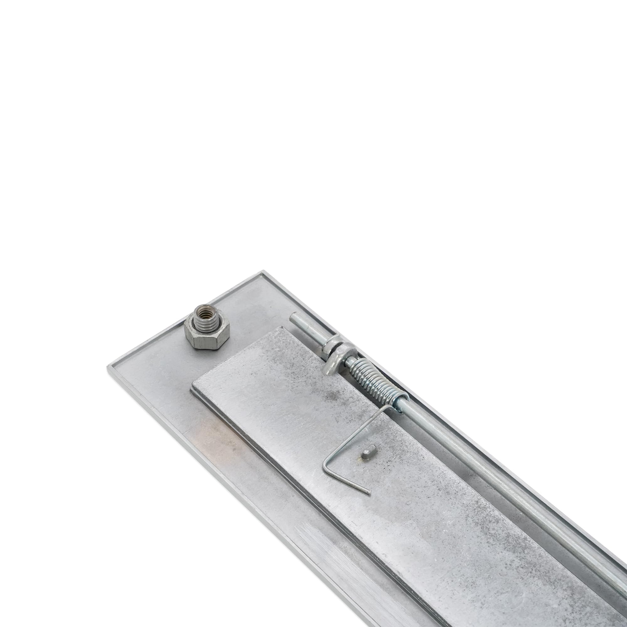 Entrée de boîte aux lettres traditionnelle victorienne en laiton massif à ressorts lourds 25,4 x 7,6 cm avec heurtoir de porte (chrome satiné)