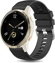 Wanme Band Compatible with Garmin Forerunner 255/Vivoactive 4/Venu 3/Venu 2/Forerunner 265 Straps, 22mm Silicone Sport Replacement Wristband, Silicone, 1