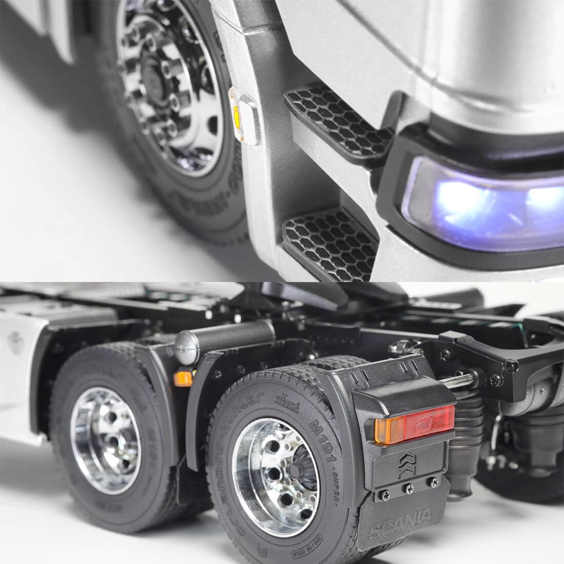 OH32T01 1/32 6x6 Rc Truck, 2.4G RTR RC Rock Crawler Off-Road Truck Hobby Model (RTR Kit Version/Bianco)