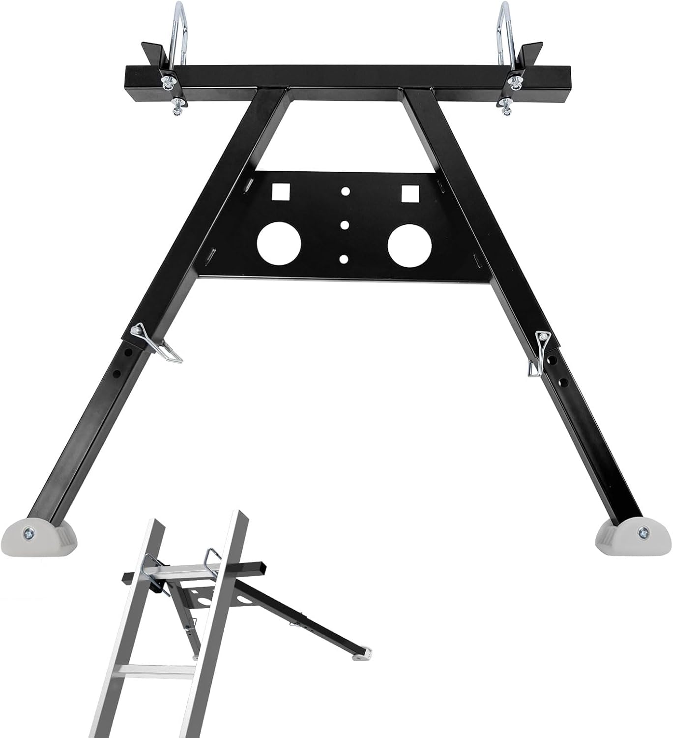 Ladder Stabilizer for Roof,Ladder Stabilizer,Wall Standoff,Ladder Accessory Safety Stability Easy Use,380 Lbs Weight Rating,Black