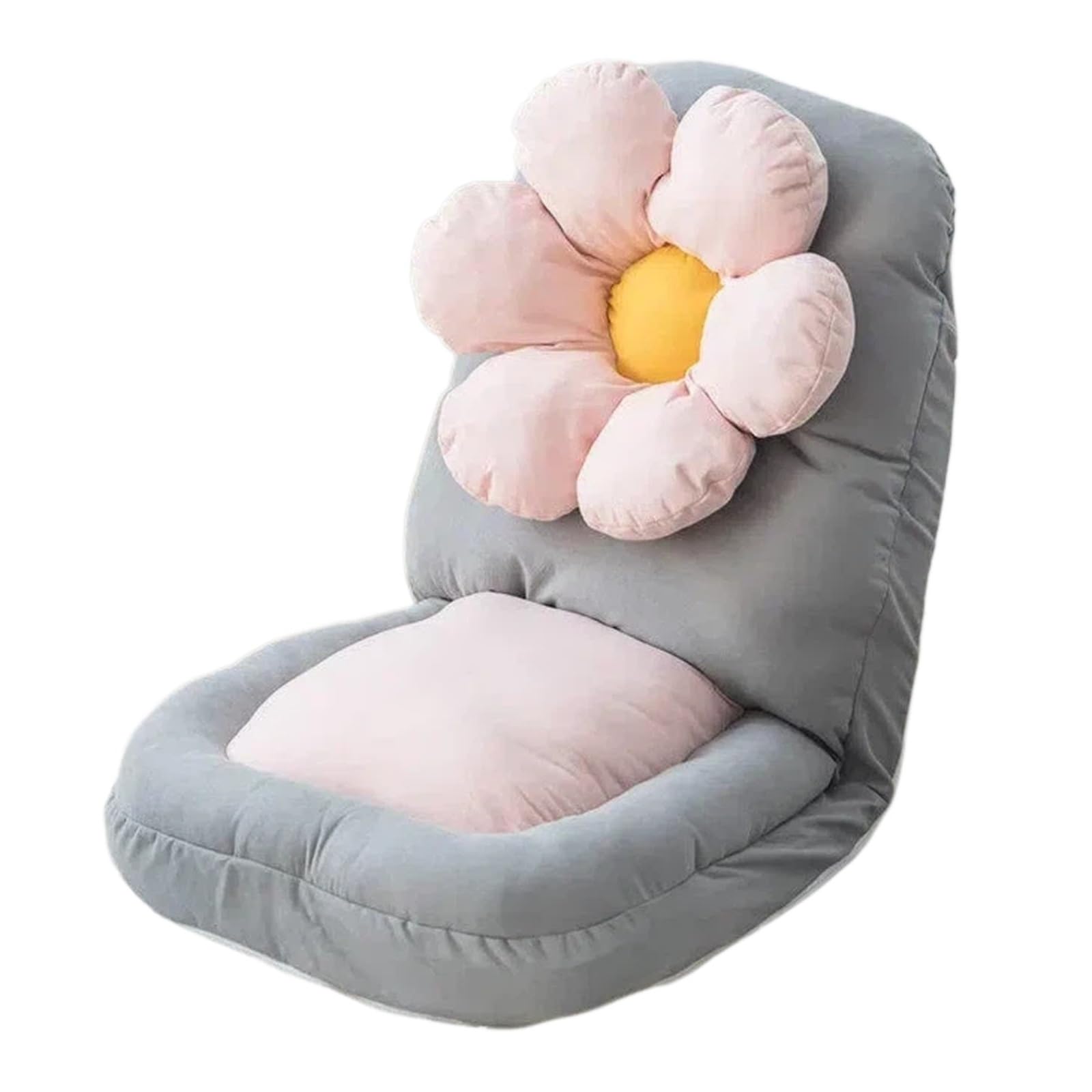 Pouf salon paresseux rose canapé pliant avec dossier confortable