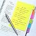 Redi-Tag Divider Sticky Notes, Tabbed Self-Stick Lined Notepads, Adhesive Notes for School, Home and Office, 120 Ruled Notes, 4