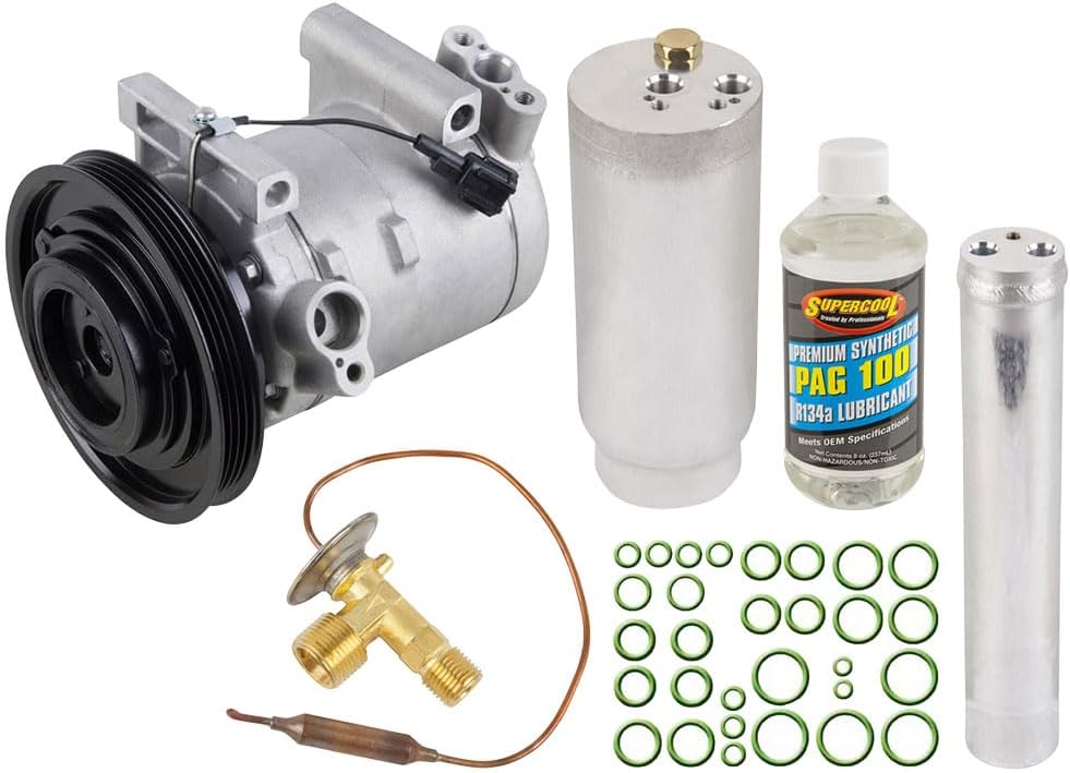 AC Compressor & A/C Kit For Nissan Frontier Xterra V6 w/o Supercharger 2003 2004 - BuyAutoParts 60-81359RK NEW