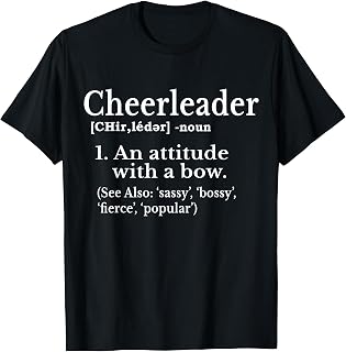 Cheerleader Definition Cheer Flyer Gifts Girls Cheerleaders T-Shirt