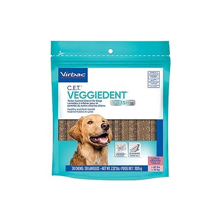Heads Up For Tails Virbac Veggiedent Oral Hygiene Large Dog Chew, 490 g