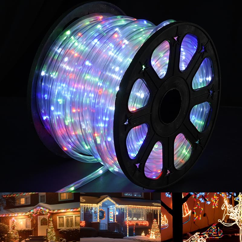 150Ft Led Rope Lights,1620 LEDs Waterproof Indoor Outdoor Party Decorative Lighting with 8 Modes,Connectable and Flexible Rope Lighting for Garden,Pool,Home,Bedroom (Colorful, 150 Ft)