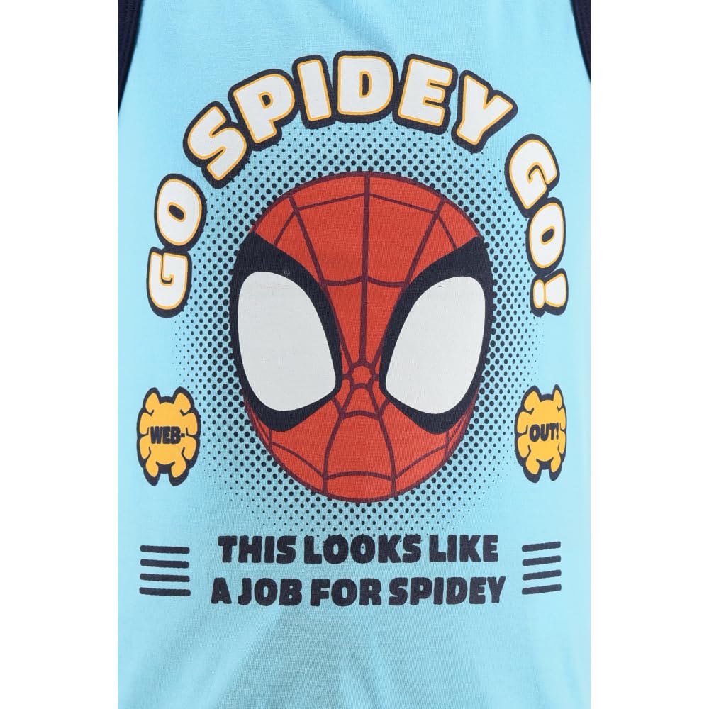SUN CITY Spidey Completo Bambino Estivo in Cotone con Canotta e Bermuda Marvel Outfit Spidey Casual