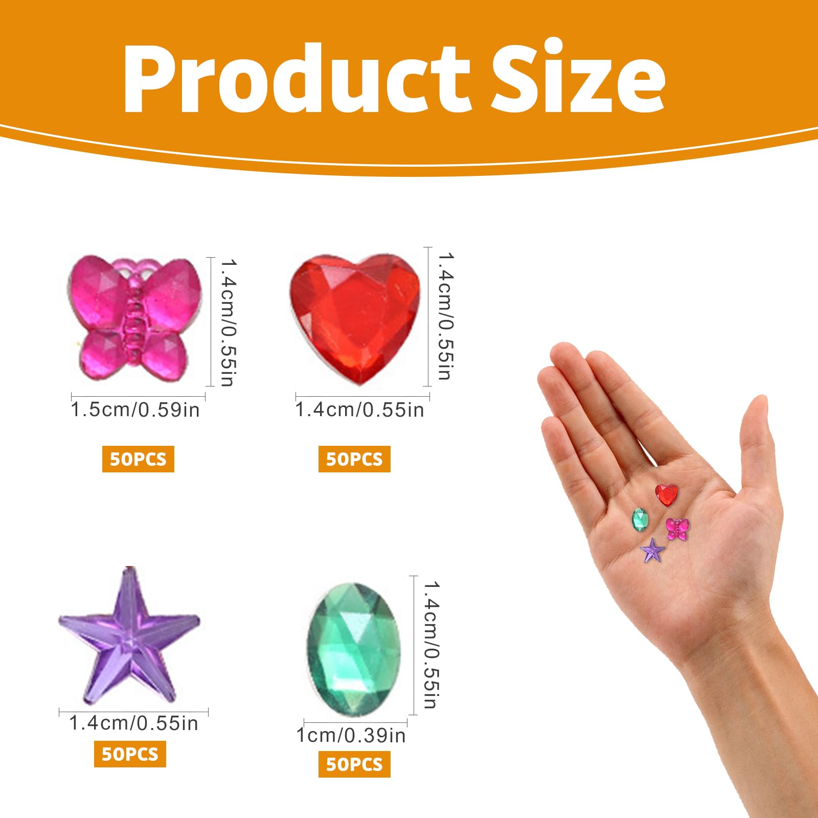 200 Pietre Cristalli Colorati Finti - Diamanti Acrilico Per Decorazione DIY, Feste E Costumi - Foto 11