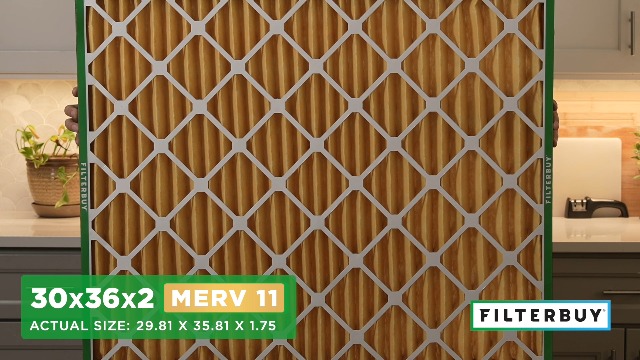 Filterbuy 10x20x2 MERV 11 Allergen Defense Air Filter (2-Pack) – Pleated HVAC Replacement, Actual Size 9.50 X 19.50 X 1.75 Inches – Traps 95% Of Particles