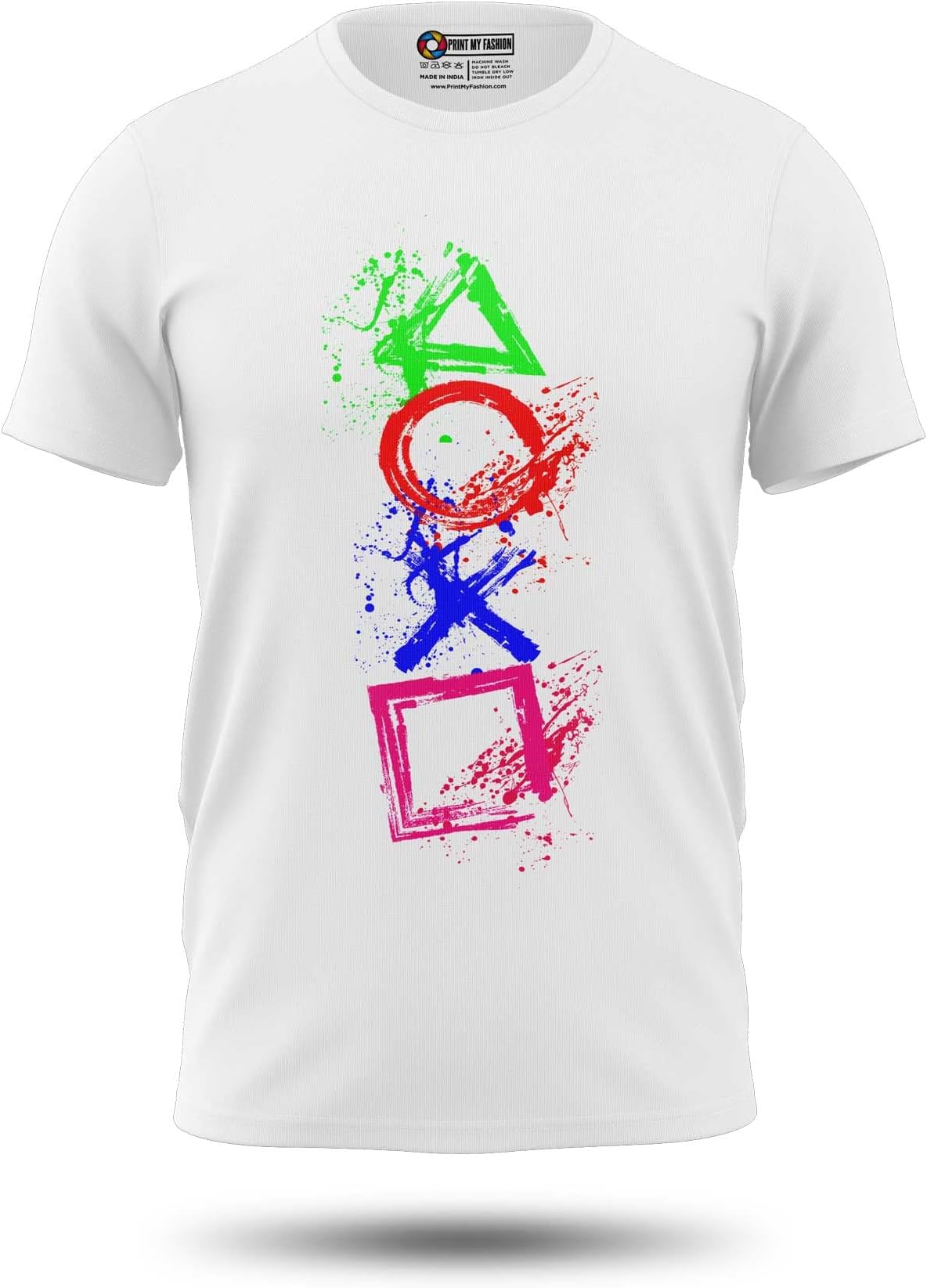 Print My FashionBoy's T-Shirt Regular Battle Gamer Gaming 180 GSM 100% Combed Bio-Washed Soft Flow Dyed Cotton
