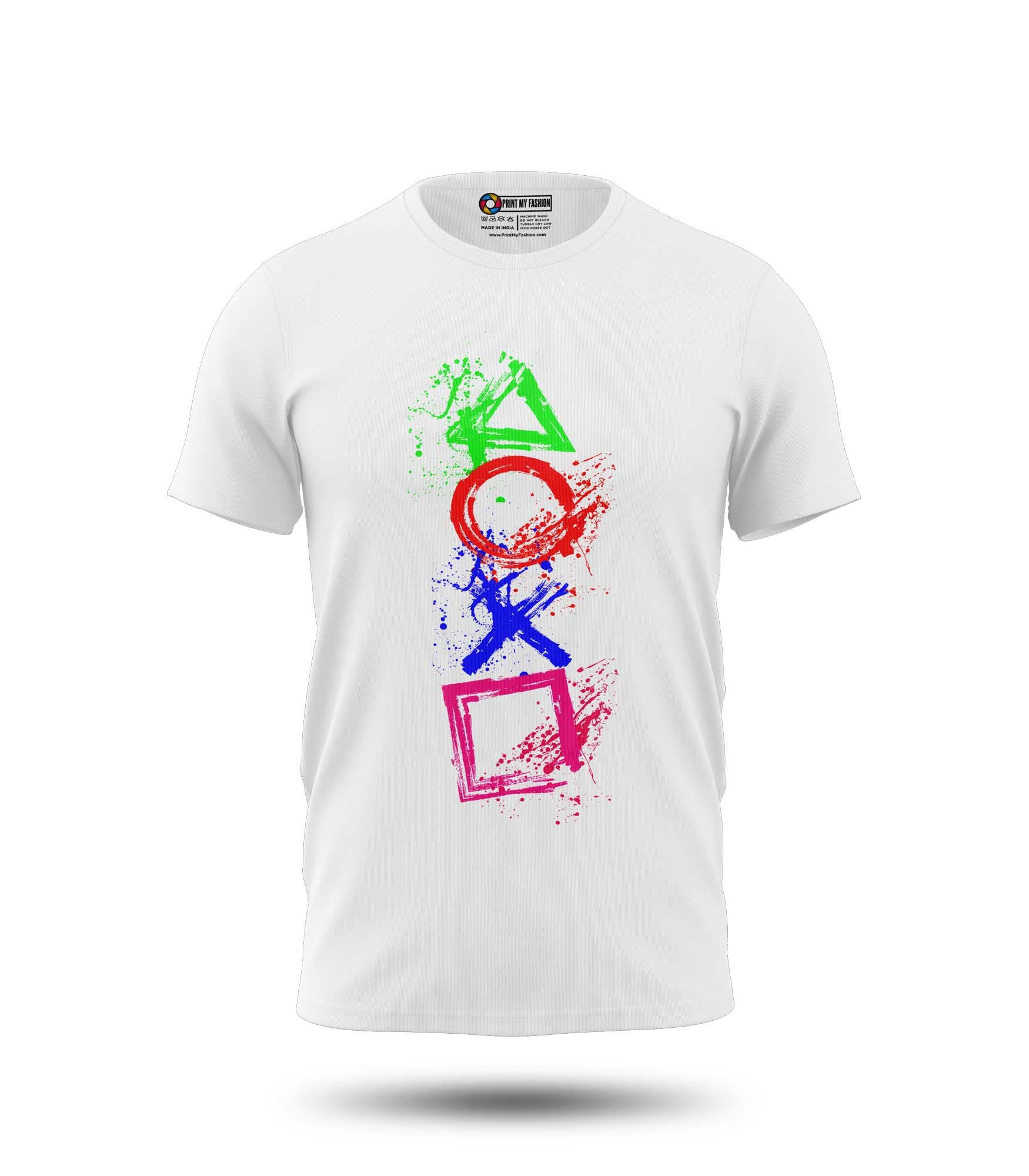 Print My FashionBoy's T-Shirt Regular Battle Gamer Gaming 180 GSM 100% Combed Bio-Washed Soft Flow Dyed Cotton