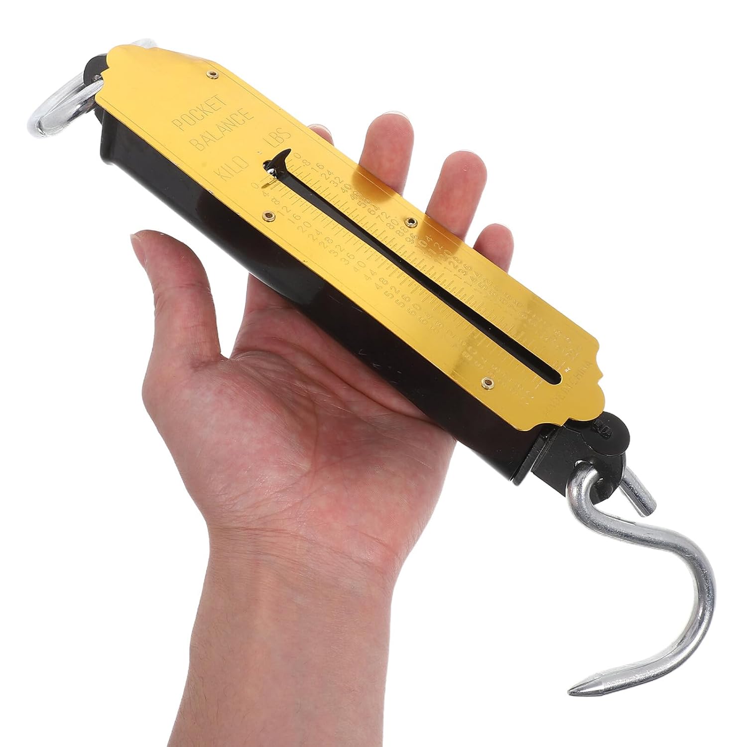 Abaodam 2pcs Heavy Duty Mechanical Hanging Scale Hook Scale Portable Handheld Vertical 100kg Precision Weighing for Kitchen Travel and Luggage