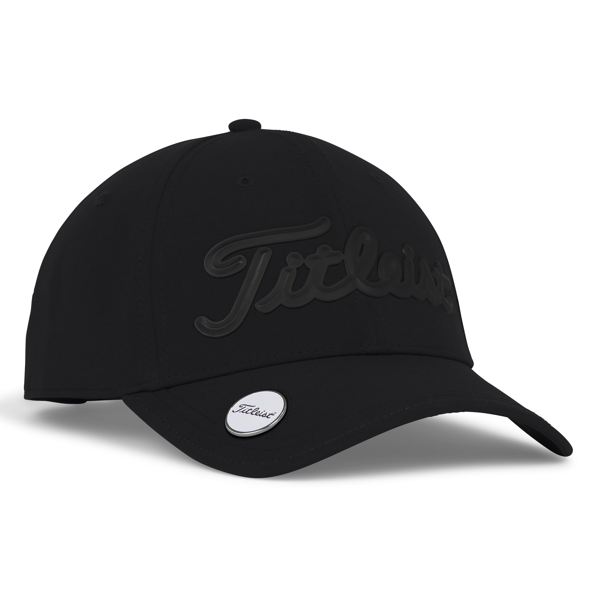 Titleist Players Performance Ball Marker Golf Cap, Black/Black, Adjustable