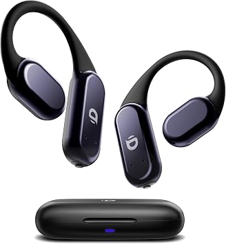 DEMICEA True Wireless Bone Conduction Earphones, OWS Open Ear Headphones with Earhooks, Bluetooth 5.3, Up to 60H Playtime with Case, IP68, AAC/SBC, for Cycling Yoga Workouts
