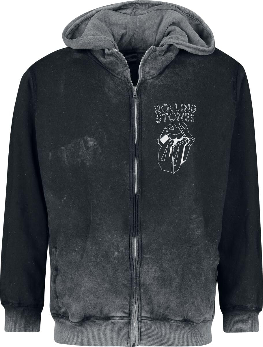 The Rolling Stones Smoke Uomo Felpa Jogging Carbone 100% Cotone Regular