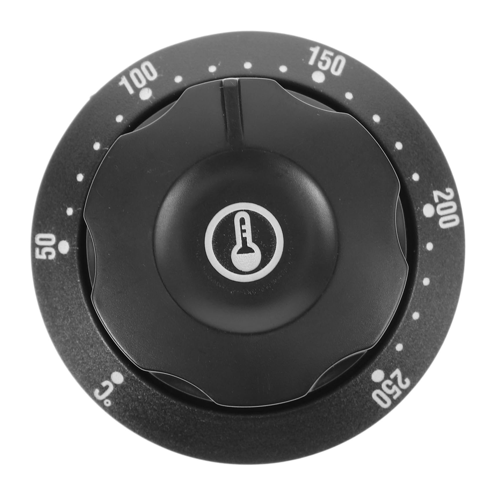 Perilla Termostato Horno Negra Plástico, Dial 50-250℃ Freidoras | Repuesto para Hornos Eléctricos, Escala 50-250℃, Cocción Precisa y Seguridad Control de Temperatura