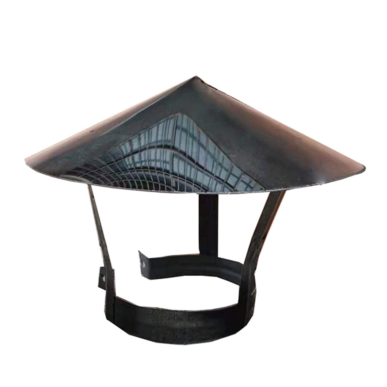 GTHTUHFD Stainless Steel Chimney Flue Cowl Pipe Rain Cover Protector Cap Ending Rain And Snow Cover Pot, Flue Protector For 75-250Mm Pipefit,Hoop Diameter 110Mm,Hoop Diameter 110mm